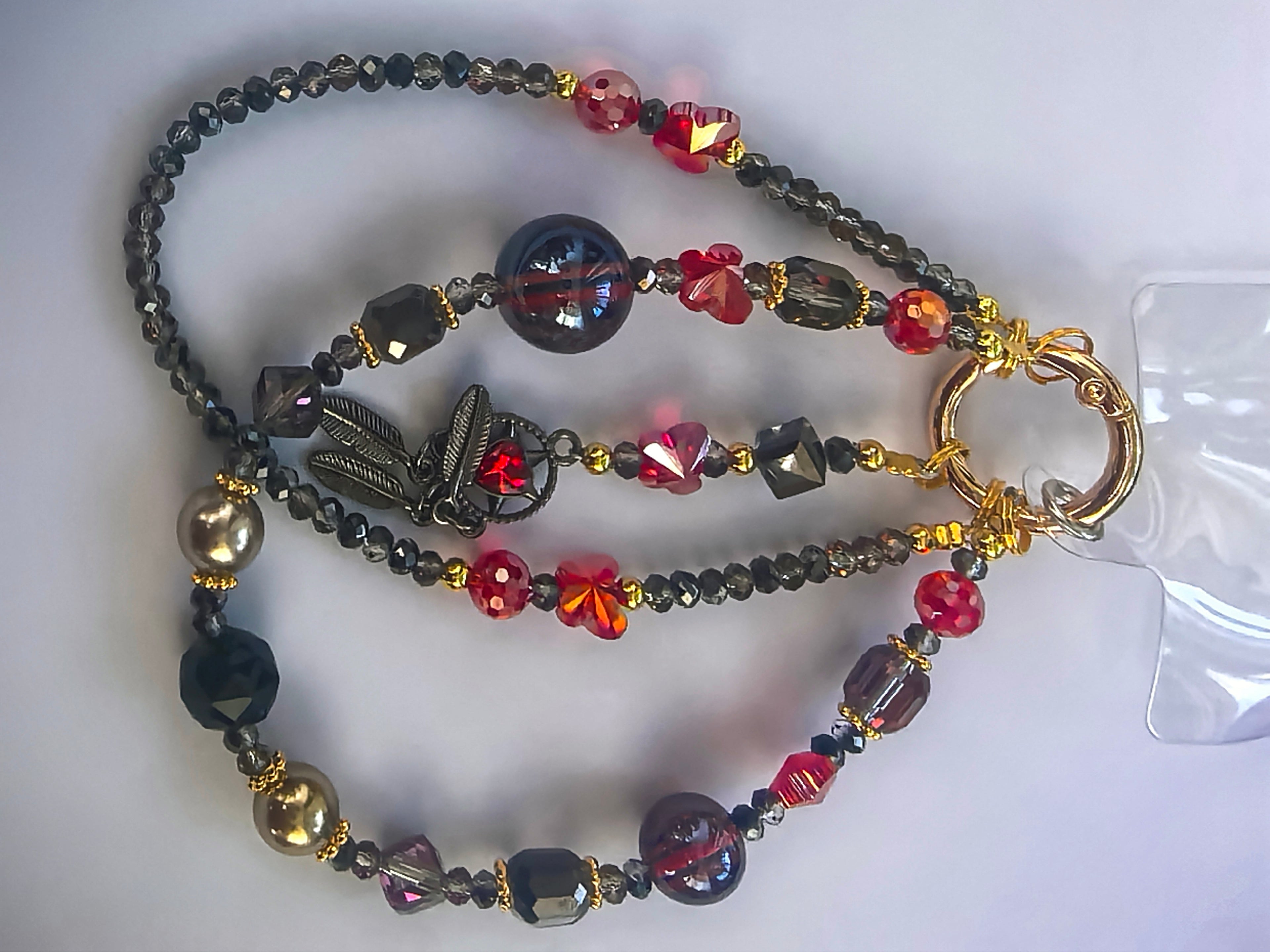 Mix Black and Red Phone Charms